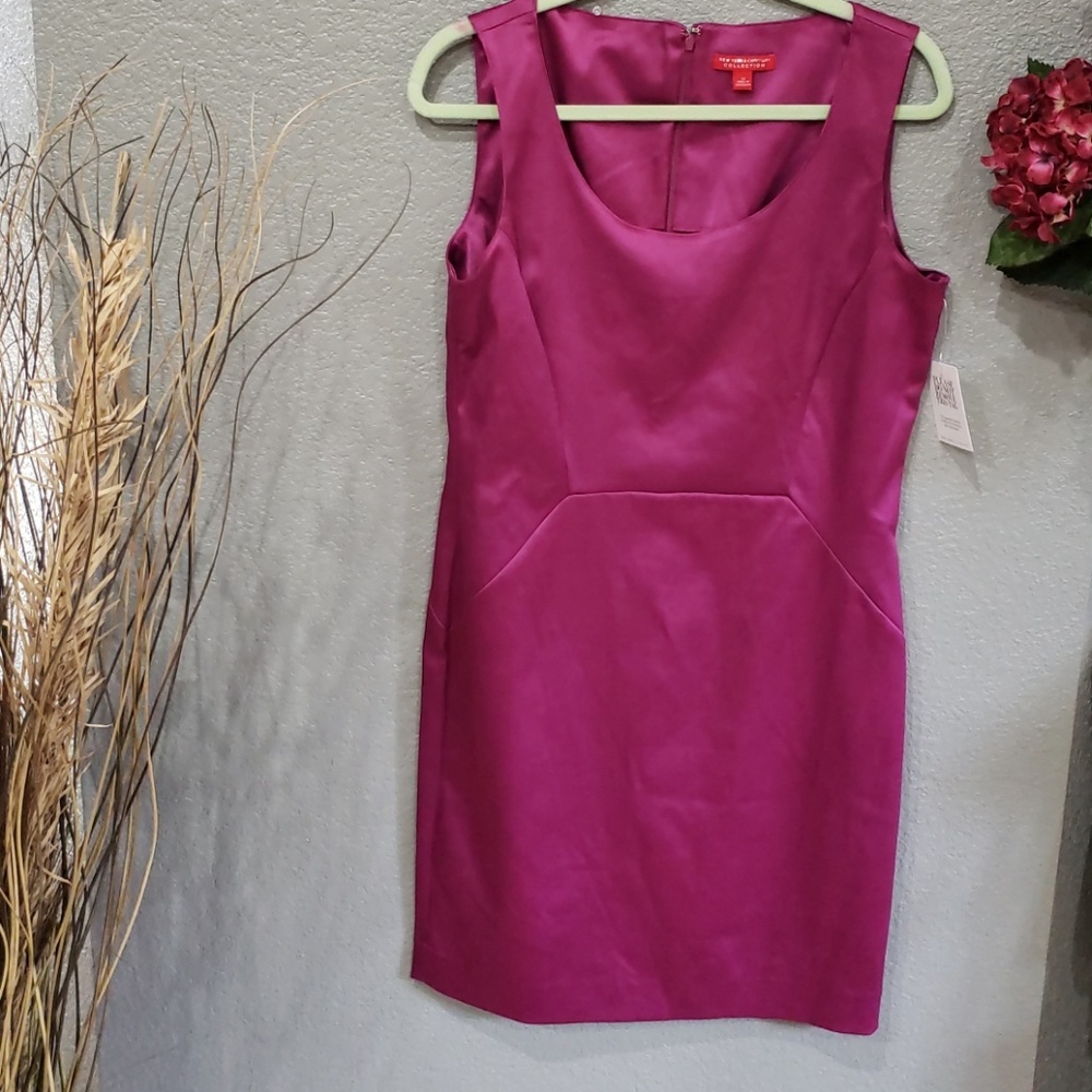 New York and Co collection purple/fuschia dress - Picture 2 of 4